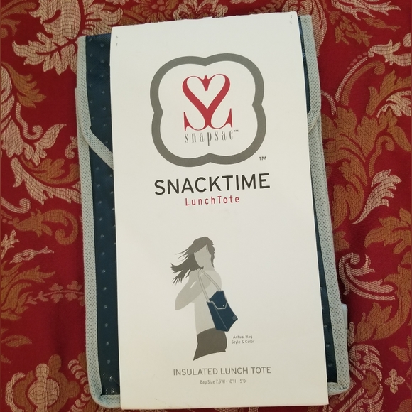 NWT Snapsac foil insulated navy lunch tote bag - Picture 11 of 16